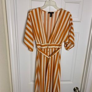 Woman Elastic Waist, Batwing Sleeves Dress. Size:S